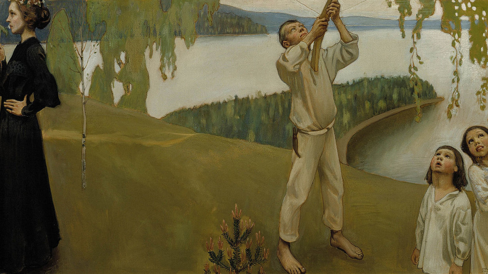 Akseli Gallen-Kallelan maalaus Kevät oli esityö Juseliuksen mausoleumin freskoa varten.