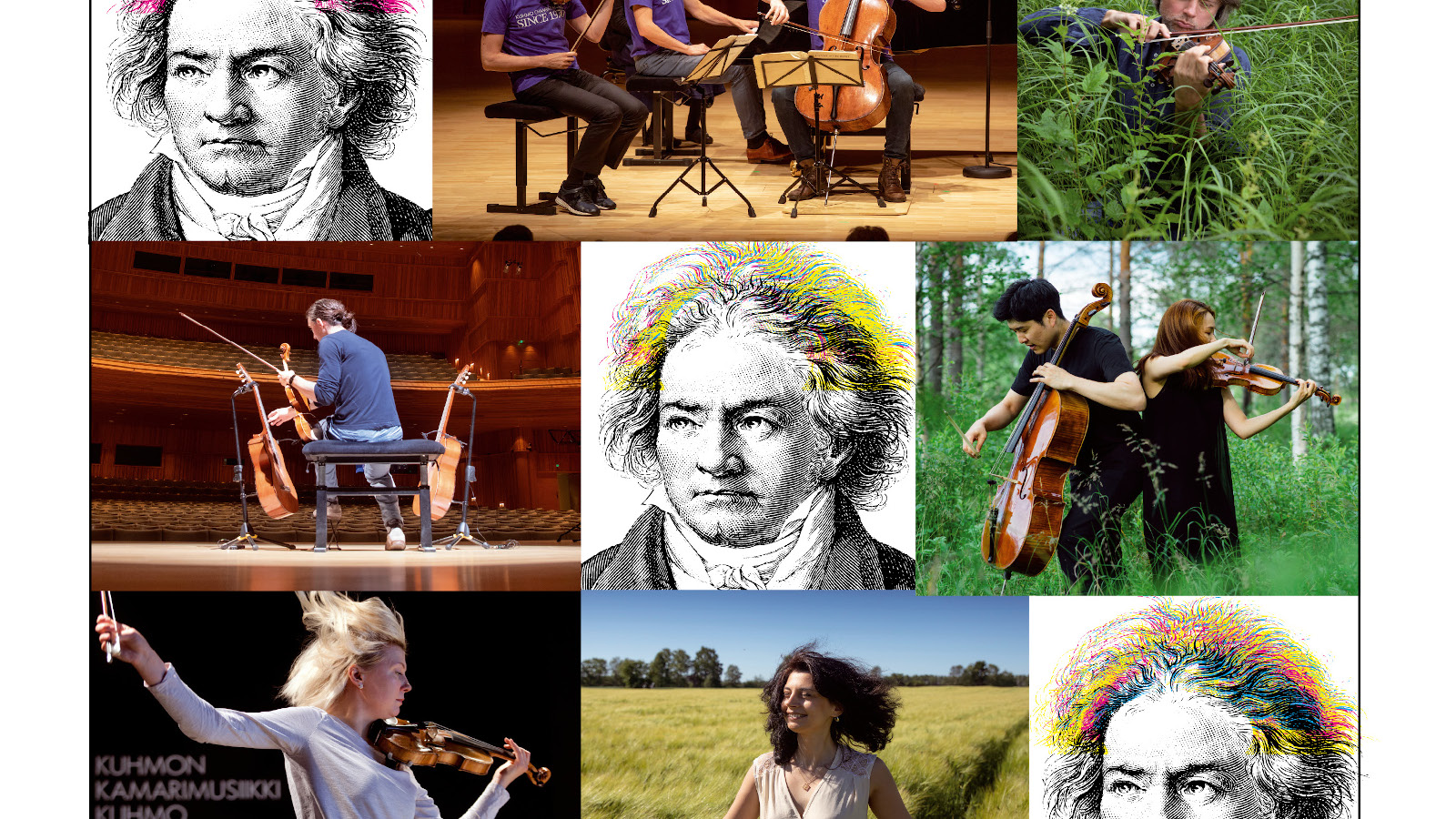 Kuhmon Kamarimusiikin Beethoven-teemaista tunnelmaa 11.–24.7.2021. 