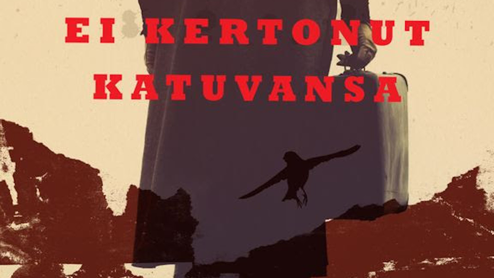 Kuvassa on osa kirjan kannesta, jossa on ruskea-keltaisella taustalla punaisin kirjaimin Ei kertonut katuvansa.