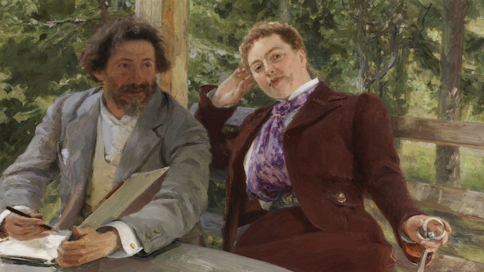 Ilja Repin: Natalia Nordmannin ja Ilja Repinin kaksoismuotokuva (1903). Kansallisgalleria / Ateneumin taidemuseo. Kuva: Kansallisgalleria, Jenni Nurminen.