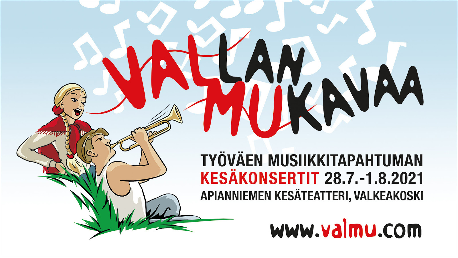 Työväen Musiikkitapahtuman kesäkonsertit 28.7.-1.8.2021 on viikon kestävä minifestivaali Valkeakoskella. 