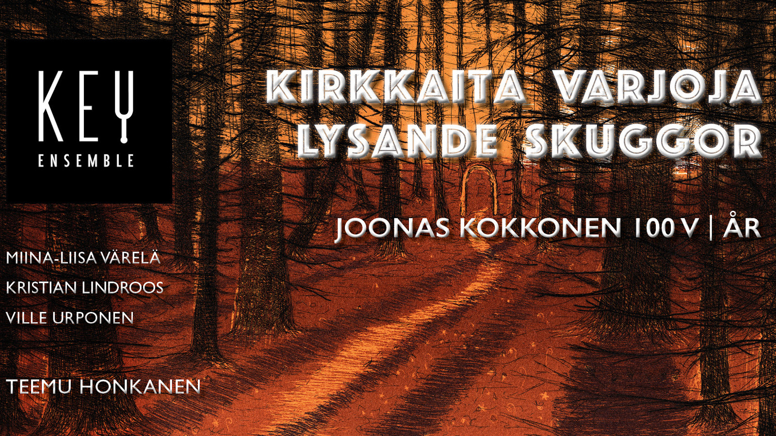 100-vuotta Joonas Kokkosen syntymästä järjestetyn konsertin juliste.