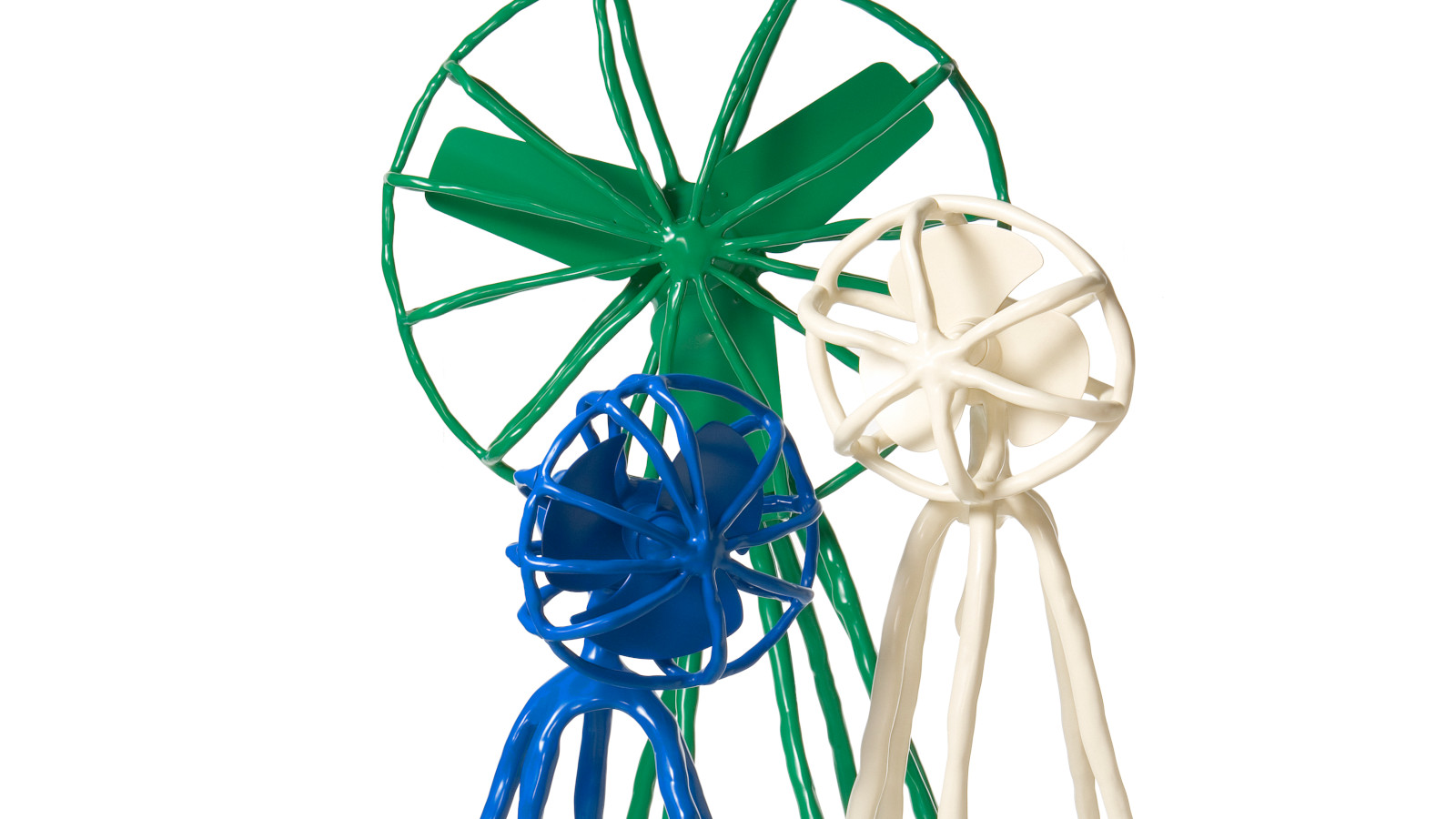 Clay-tuulettimet kuulunevat Maarten Baasin leikkisien teosten ryhmään.