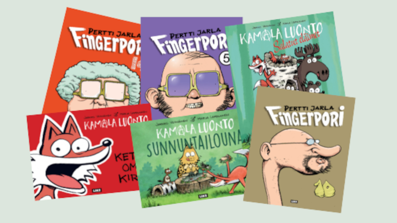Fingerpori ja Kamala luonto -sarjakuvat on nyt saatavana myös sähköisinä fyysisten teosten lisäksi.