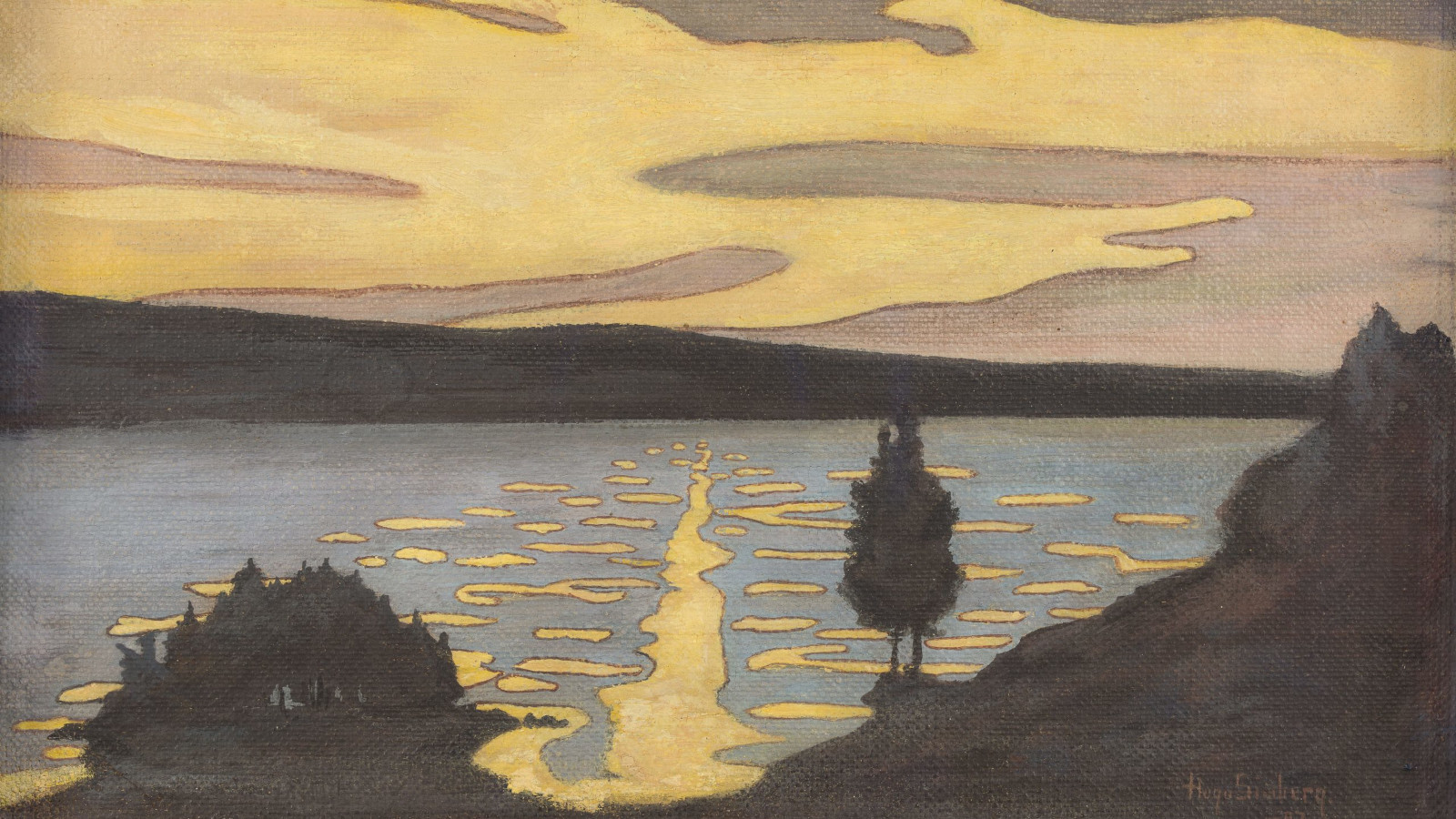 Gallen-Kallelan Museon näyttelyssä on myös Hugo Simbergin maalauksia.