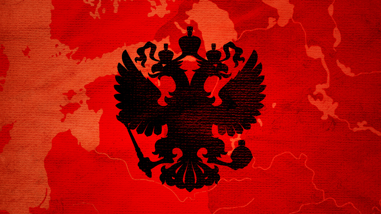 Kuvassa on osa kirjan kannesta ja siinä on punaisella pohjalla Venäjän kotka.