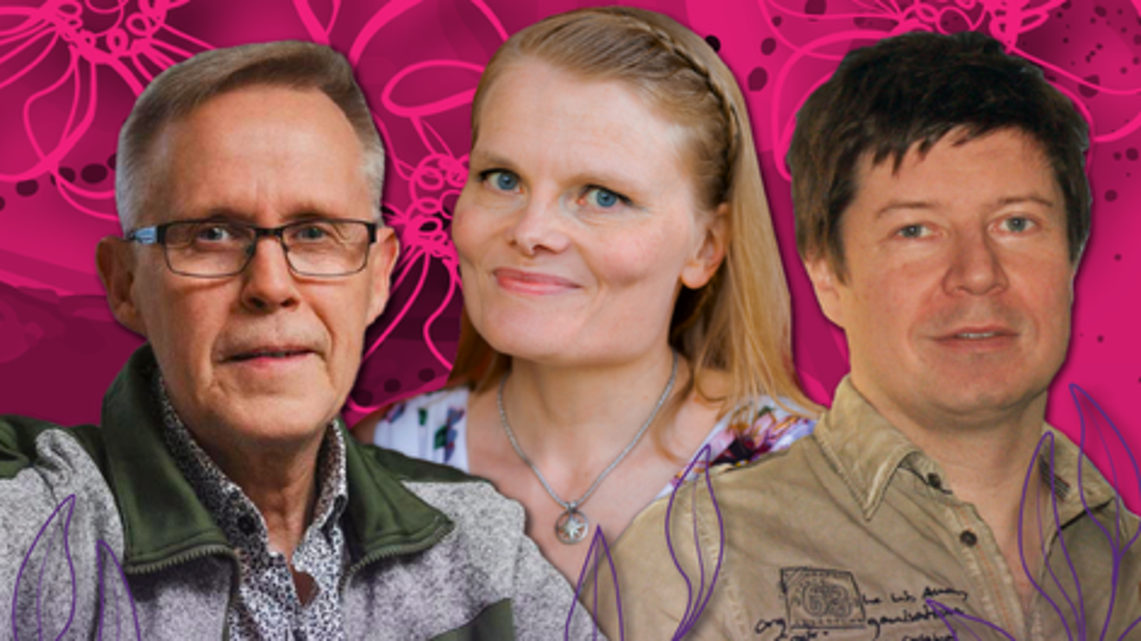 Kuvassa ovat kasvokuvissa Jussi Rasinkangas, Annika Aakkula ja Toni Nygård.