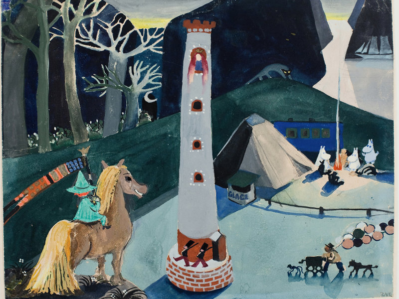Tove Jansson: Varhaisia muumeja (ajoittamaton). Tampereen taidemuseo. Kuva: Moomin Characters