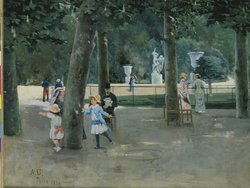 August Uotila, Keväällä Tuileries\'n puistossa 1880