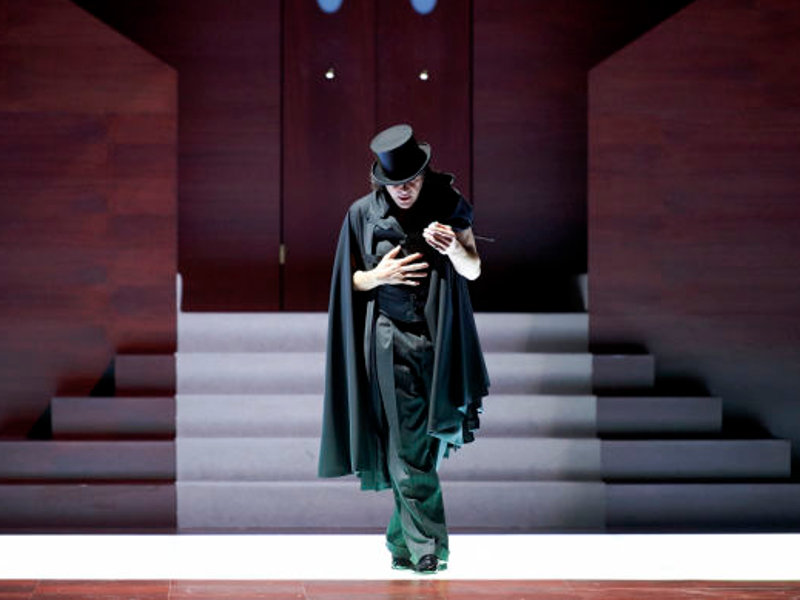 Ildebrando D\'Arcangelo Don Giovannin roolissa Salzburgin juhlaviikoilla elokuussa 2014. Kuva: Michael Poehn