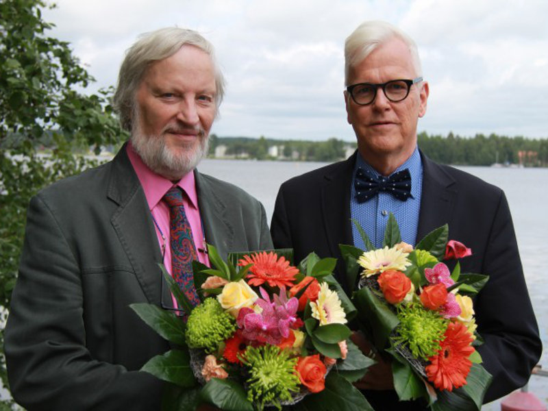 Ilkka Niiniluoto ja Markus Töllinen. Kuva: Alueviesti