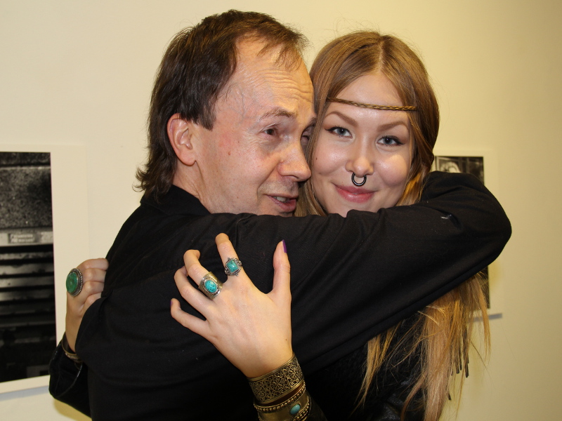 Valokuvaaja Antti Lumikari ja Tiina Kilpiö. Kuva: Raimo Granberg.