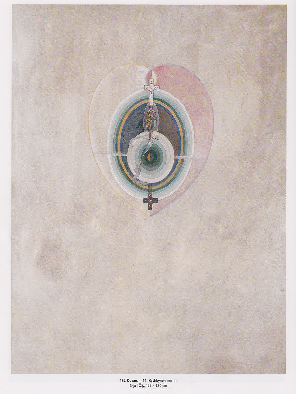 Hilma af Klint, Kyyhkynen, nro. 11, 1915. Sarja UW, Ryhmä 9. Kuva: Stiftelsen Hilma af Klints verk.