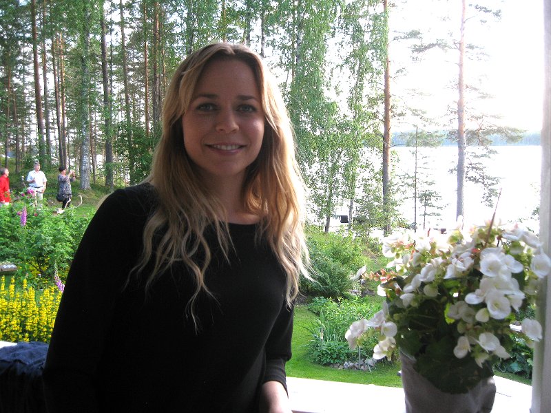 Paula Vesala Mäntyharjun Linkkumyllyllä, heinäkuu 2013. Kuva: CC-BY-SA Marja Jähi-Salo, Amusa.fi.
