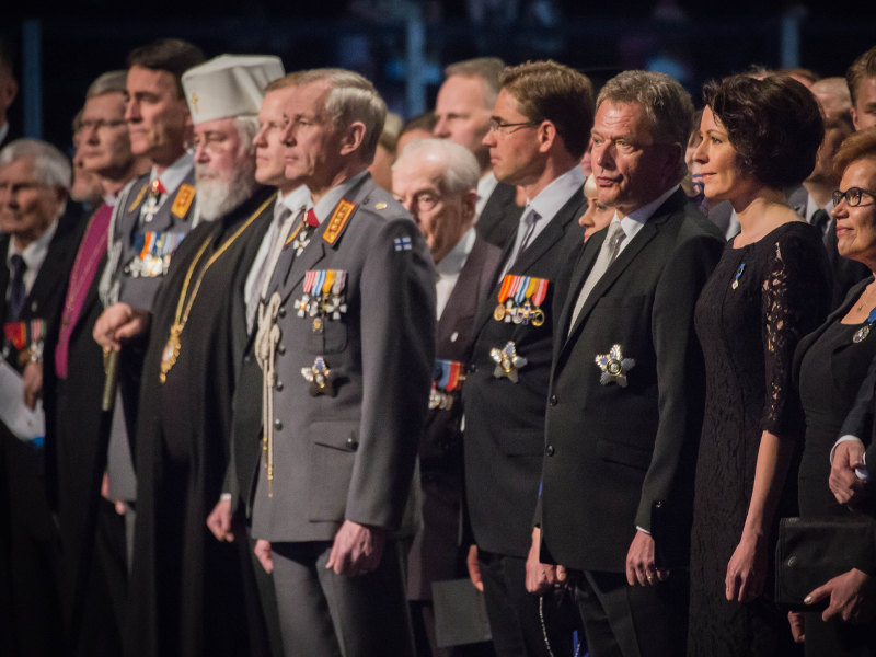 Kansallinen veteraanipäivä 27.4.14 Mikkeli yleisöä