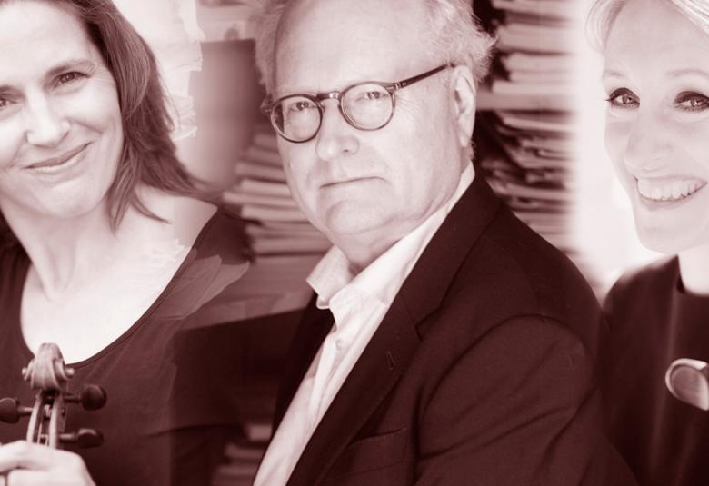 Kuvassa ovat soittajat Cecilia Zilliacus, Bengt Forsberg ja Kati Raitinen.  Heistä on kasvokuvat.  Kuva on musta-valkoinen.