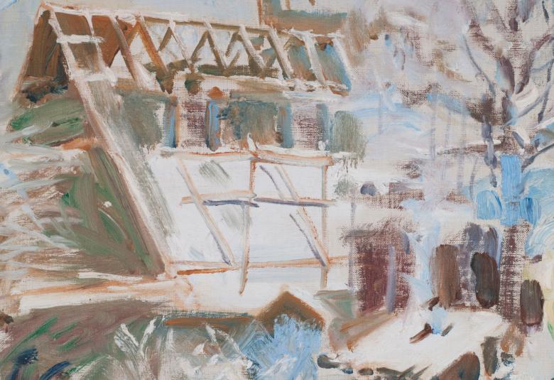 Kuvassa on Akseli Gallen-Kallelan maalaus Tarvaspäästä.  Kuva on heleän värinen maalaus.