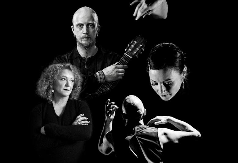 Kuvassa ovat esiintyjät mustalla pohjalla omissa kuvissaan ja kuvat ovat tiivistetysti keskellä kuvaa.