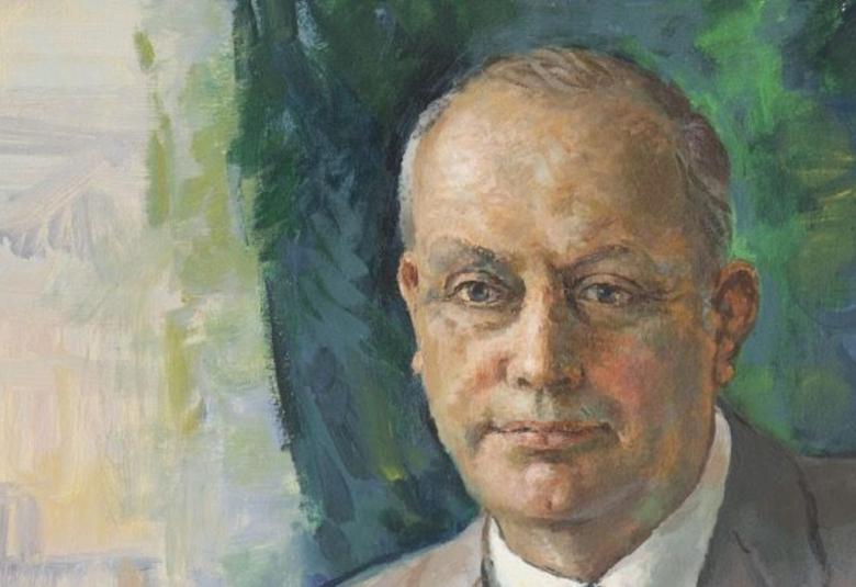 Kuvassa on R. Erik Serlachiuksen kasvokuva, joka on maalauksesta.  Kuva on osa kirjan kannesta.