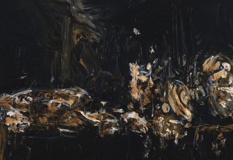 Kuvassa on pöydällä ruskean vaaleita esineitä mustalla pohjalla.