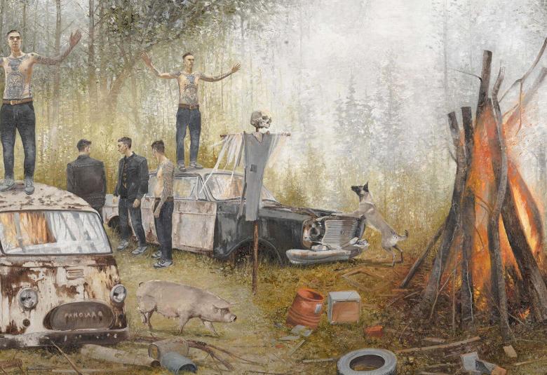 Sinebrychoffin taidemuseossa on 9.12.2021 – 24.4.2022 Jarmo Mäkilän yksityisnäyttely Matrix Hardcore.