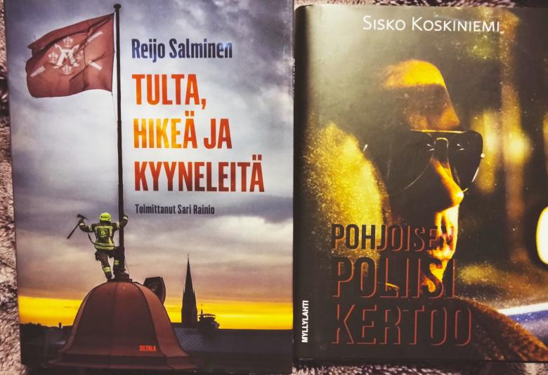Kiniltä tuli kaksi kirjavinkkiä liittyen eri ammatteihin, mutta jotka sivuavat toisiaan eli poliisin ja palomiehen ammatit.