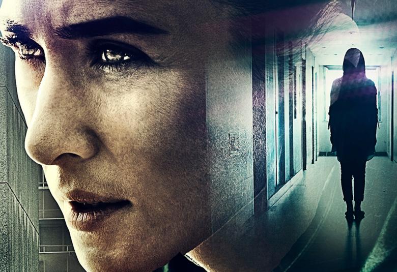 Kuvassa on osa kirjan kannesta.  Siinä on vasemmalla naisen kasvot sivuttain suurena ja vieressä pienellä naisen hahmo mustana.