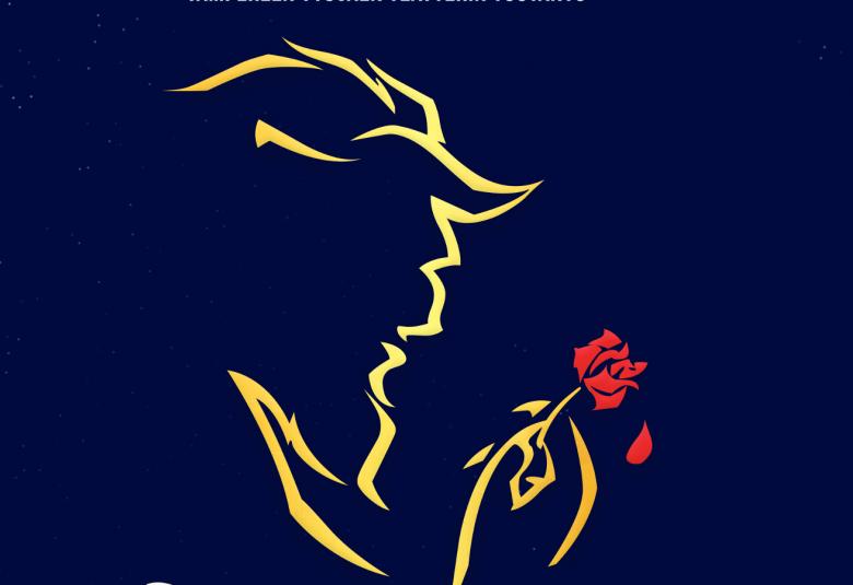 Kuvassa on mustalla pohjalla lippalakkipäisen miehen hahmo sivusta keltaisella siveltimen vedolla. Kädessä on punainen ruusu ja kuva on puolivartalokuva.