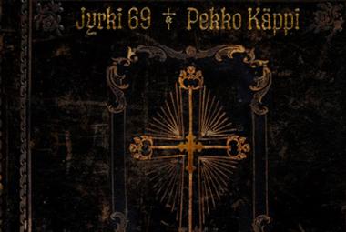Kuvassa on tumman ruskealla pohjalla hohtava, koristeellinen risti ja pinta muistuttaa vanhaa, kulunutta  virsikirjaa. Ristin yläpuolella osittain kullattuna nimet Jyrki69 ja Pekka Käppi. Kuva on osa levyn kannesta.
